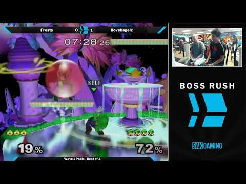 Boss Rush The Moon Wave 1 Pools - Frosty (Sheik) vs ilovebagelz (Luigi)