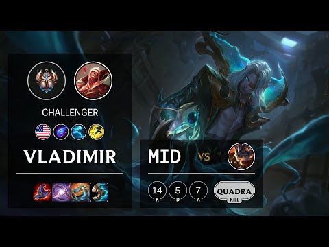 Vladimir Mid vs Rumble - NA Challenger Patch 10.14