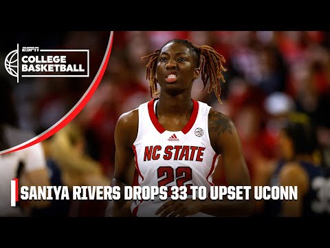 Saniya Rivers drops 33 POINTS in NC State's upset of No. 2 UConn 👏 | ESPN College Basketball