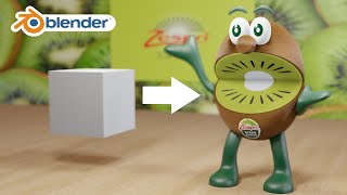 【blender初心者】キャラクターを超簡単モデリング!キウイブラザーズ