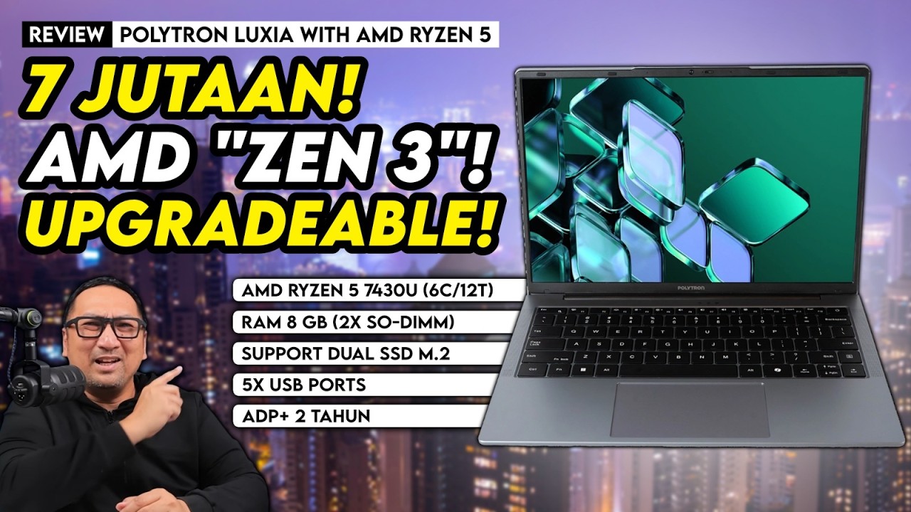 Review Polytron Luxia with AMD Ryzen 5: 7 Jutaan, Kencang, Upgradeable, 5X USB, ADP+