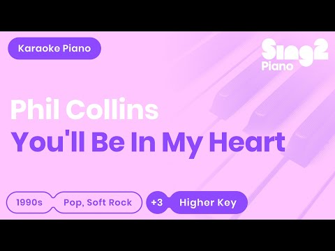 Disney's Tarzan | Phil Collins, NIKI - You'll Be In My Heart (Higher Key) Piano Karaoke