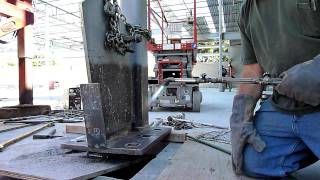 Oxyacetylene piercing and burning a hole in 1 inch plate