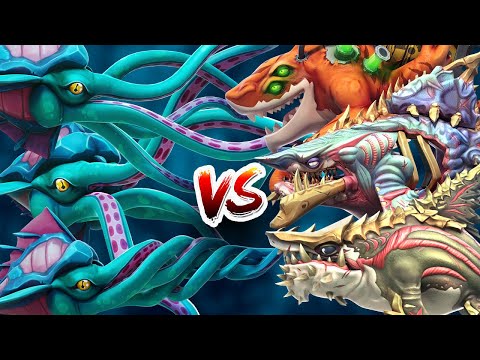 Kraken squid kaiju vs APEX Sharks Hungry Shark World Evolution