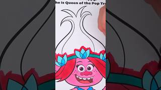 Coloring Poppy 🌸 #coloring #art #drawing #poppy #trolls