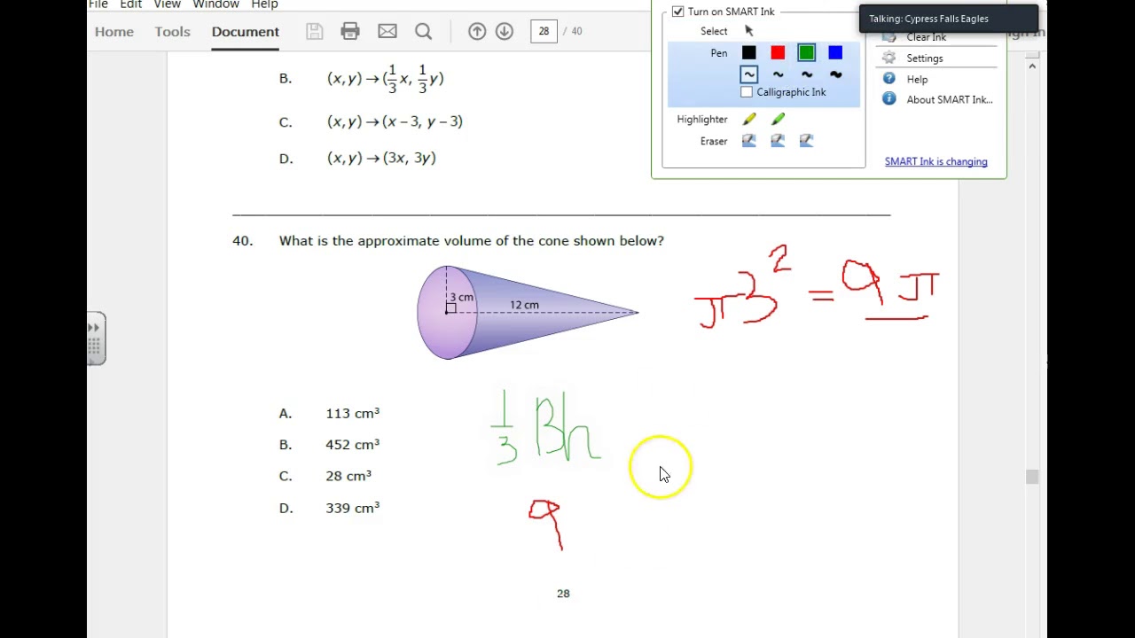 Math 8th Grade STAAR Review Distance Learning