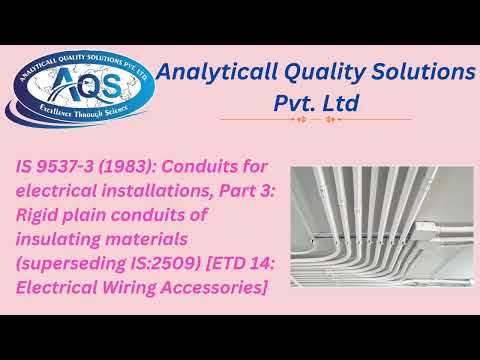 IS 9537 PART 3 Conduits for electrical installations,