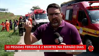 Resgate das vítimas do acidente na rodovia Fernão Dias