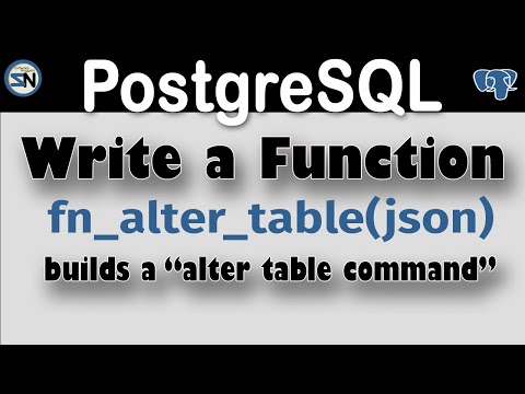 Postgresql Write A Dynamic Function Using Alter Table With Json Parameter