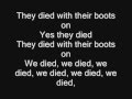 Iron Maiden - Die With Your Boots On Lyrics
