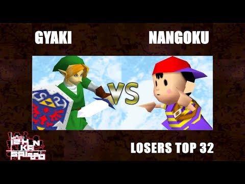 Kansai 2020 Losers Top 12 - Gyaki (Link) Vs. Nangoku (Ness) Super Smash Bros - SSB64