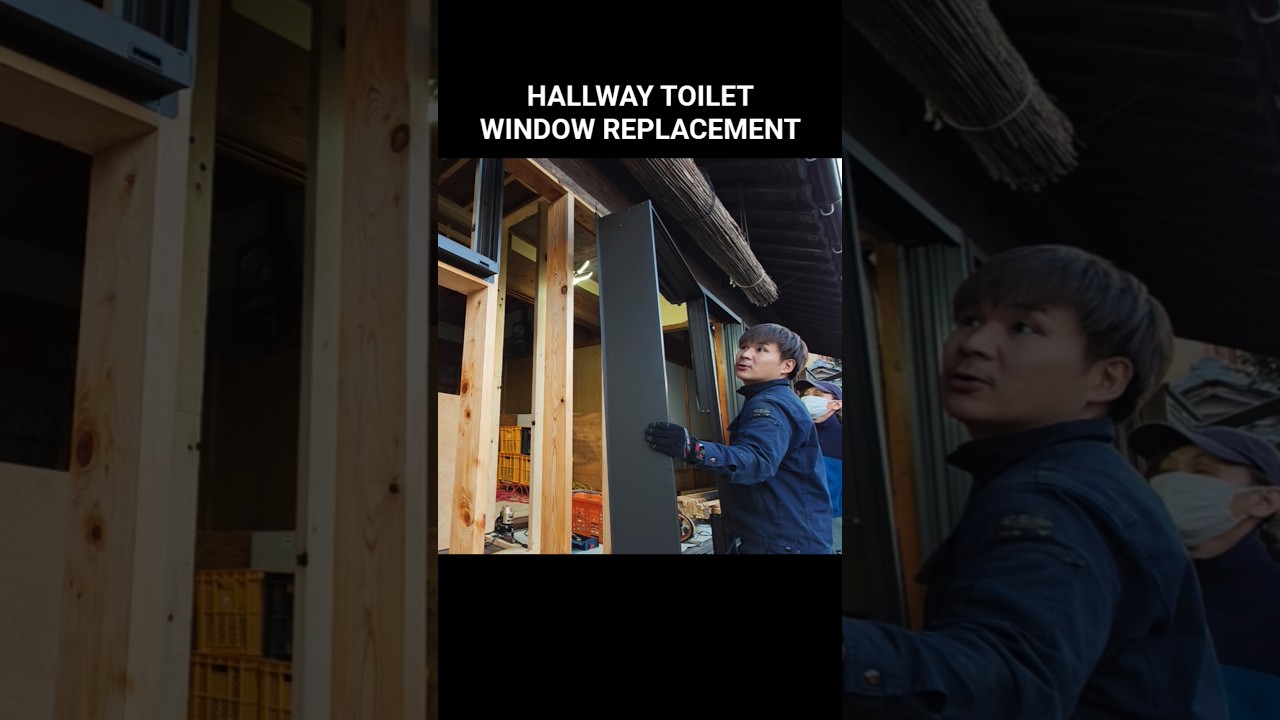 Building a Hallway Toilet — Window Replacement, Just Barely Fit #woodworking #diy #carpentry