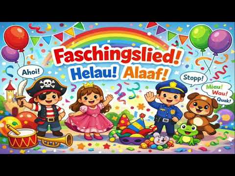 Faschingslied! 🎉 Helau! Alaaf! | Lustiges Kinderlied für den Kindergarten