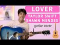 Taylor Swift & Shawn Mendes - Lover (EASY guitar cover with tabs|chords on screen) 🎸🎶💕