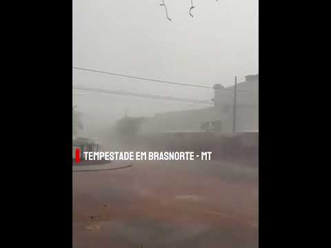 🚨 Temporal com ventos fortes causa destruição em Brasnorte e deixa cidade sem energia elétrica 🌧️🌪️