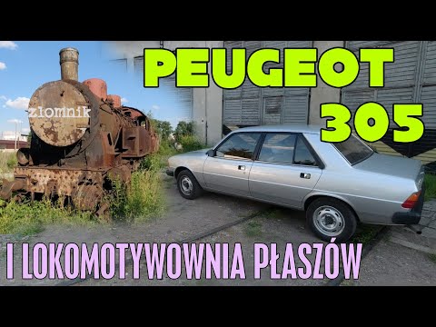 Złomnik: Peugeot 305 i stare lokomotywy