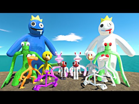 Rainbow Friends War | Rainbow Friends vs Ghost Itself - Animal Revolt Battle Simulator