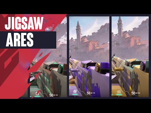 Jigsaw Ares Skin Showcase - Valorant Battlepass Skins