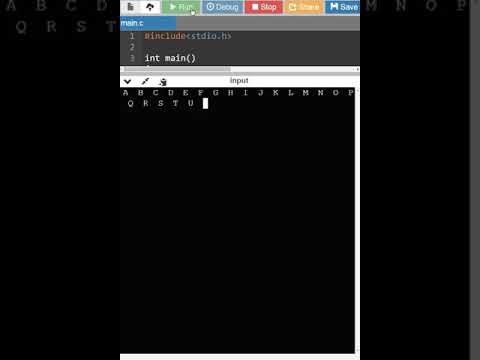 c program to print uppercase alphabets a to z using ascii value & while loop #shorts
