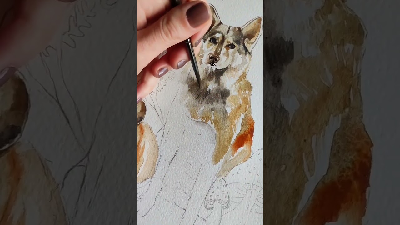 Custom pet portrait order #petportrait #watercolor #illustration