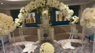 Dream Wedding at Sea! Romantic Cruise Ship Ceremony Setup at MSC World America — Champagne Bar 💍🥂