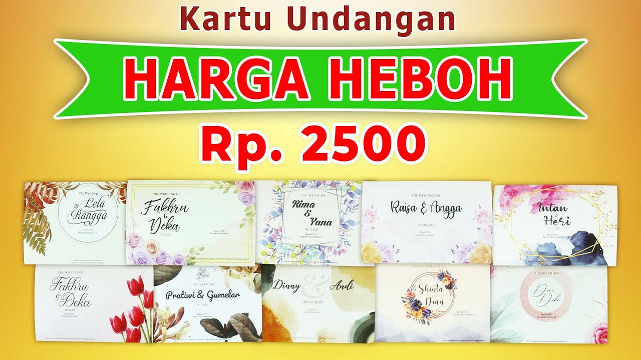 KARTU UNDANGAN HARGA HEBOH Rp. 2500!!