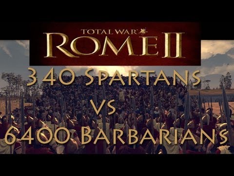 Total War: Rome 2 - 340 Spartans vs 6400 Barbarians