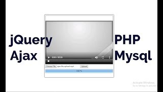 Large File (Video) Upload with Progress bar using jQuery Ajax and PHP