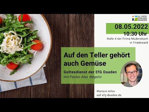 AUF DEN TELLER GEHÖRT AUCH GEMÜSE (Markus 8,34)
