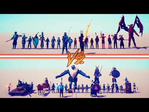 ICE AND FIRE TEAM vs SECRET + LEGACY TEAM - Totally Accurate Battle Simulator | TABS