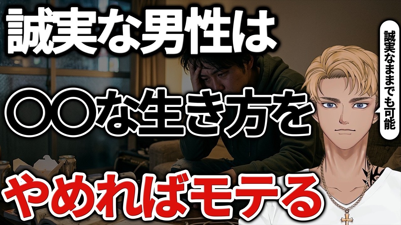誠実で損をしてきた男性はこれさえやめられれば逆転できる