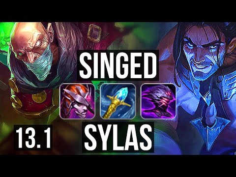 SINGED vs SYLAS (TOP) | 9/1/9, Rank 5 Singed, 2.4M mastery, 1600+ games | EUW Grandmaster | 13.1