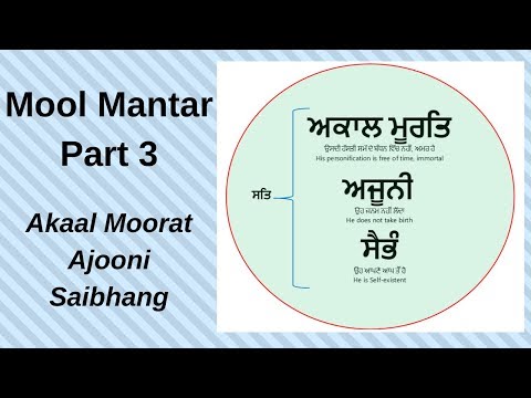 ਅਕਾਲ ਮੂਰਤਿ ਅਜੂਨੀ ਸੈਭੰ ਵਿਆਖਿਆ (Akaal Moorat Ajooni Saibhang meaning)- Gurbani Vichaar