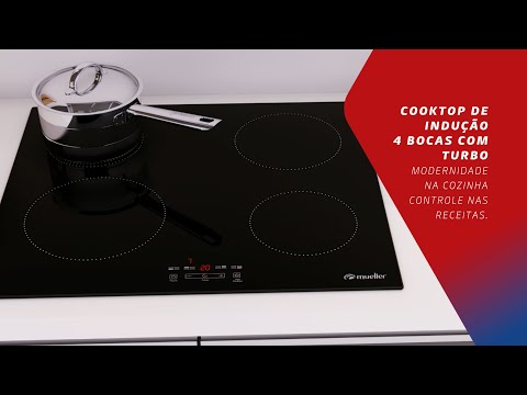 Video thumbnail of Cooktop Indução Mueller 4 Bocas MCI014BG1