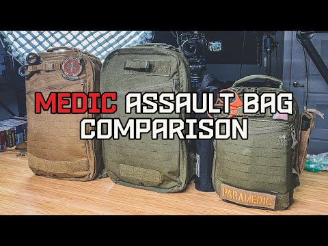 Tasmanian Tiger Medic Assault Bag Comparison (Small, Regular, Large)