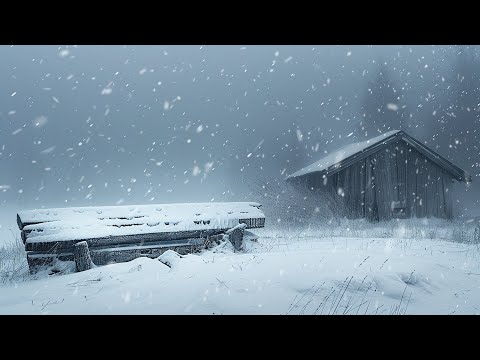 Strong Blizzard with Heavy Snowfall for Sleeping, Deep Sleep | Winter Blizzard & Icy Howling Wind