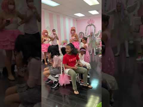 Musical chairs game@Unicorn birthday party @ little princess spa. Faith’s 6 th birthday