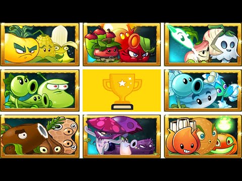 PvZ 2 - Tournament Random 8 Colorful Team Plants Battlez - Who Will Win?
