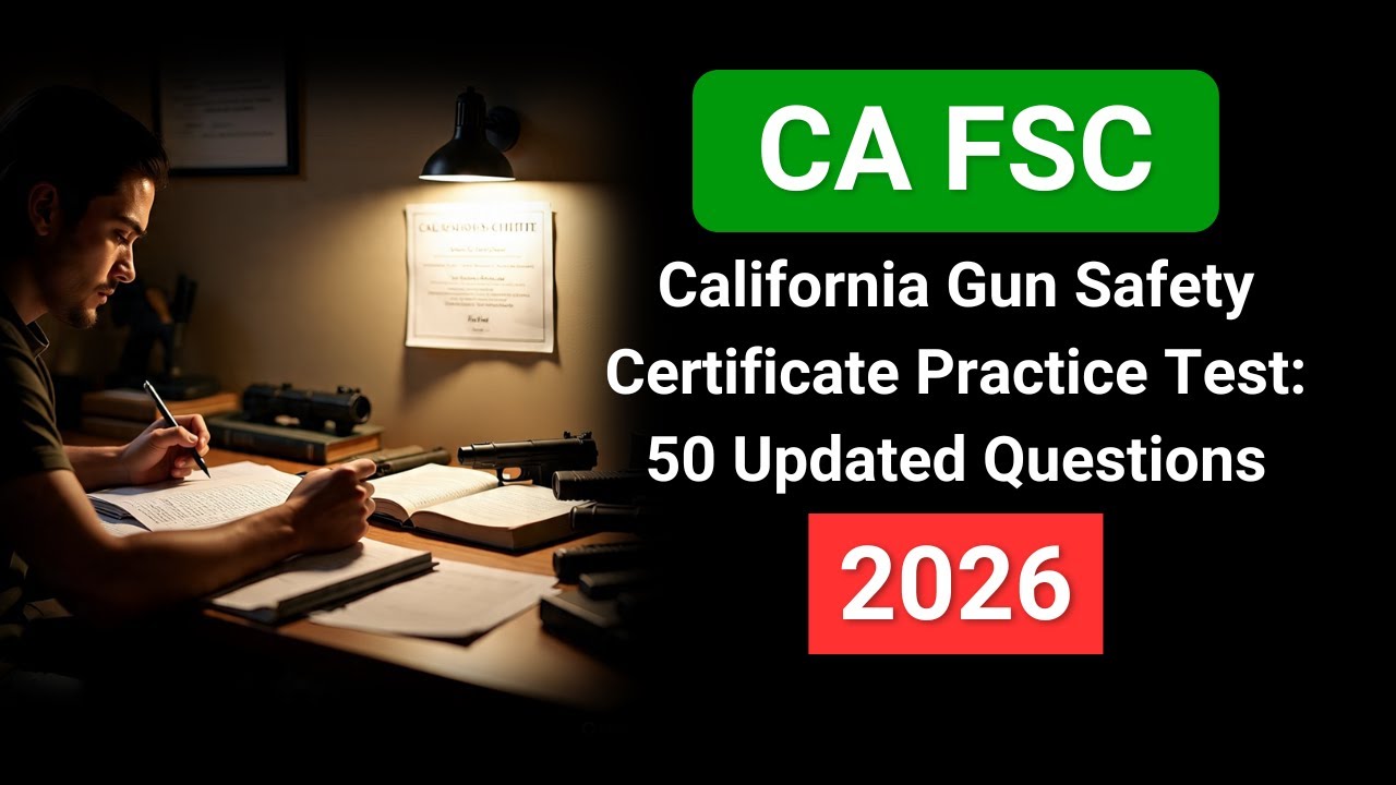 NEW California Gun Safety Certificate Practice Test 2026: 50 CA FSC Questions and Answers