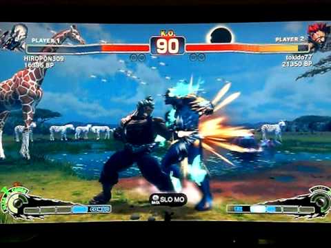 Tokido [Akuma] vs HIROPON309 [Seth] SUPER STREET FIGHTER 4 - Japanese Online Ranked Matches