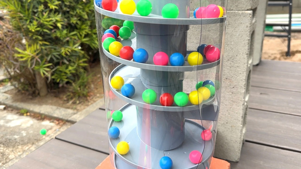 マーブルランレースASMR☆2つのらせんスロープのオリジナルコース