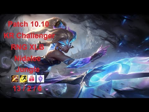 RNG XLB - Nidalee Jungle vs Master Yi - KR Challenger 1119 LP - Patch 10.10