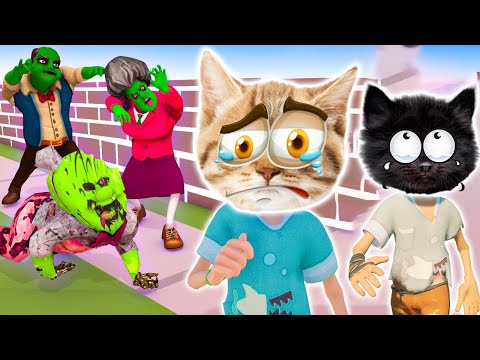 HELLO NEIGHBOR VE SCARY TEACHER ZOMBİ OLDU 🧟 - Zombieland | Zombie Tsunami (Part 1) |VMAni Funny|