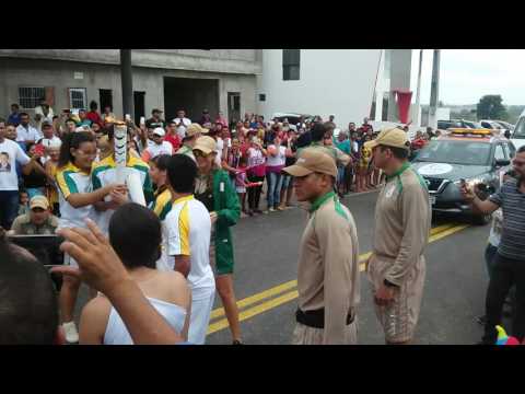 Acendendo a Tocha Olímpica em São Sebastião-AL