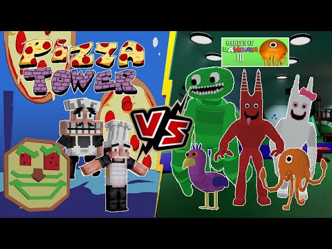 Pizza Tower VS Garten of Banban 3 [Minecraft PE]