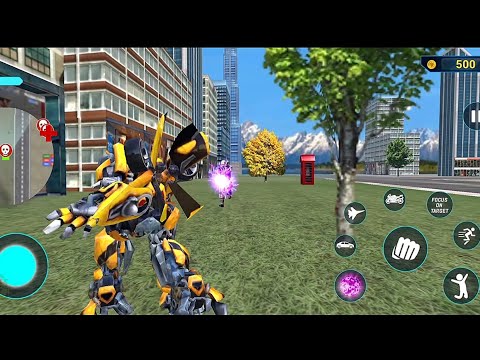Optimus Prime Multiple Transformation Jet Robot Car Game 2020 - Android Gameplay