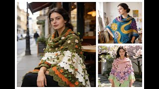 Crochet Shawl Design Collection | Elegant & Artistic Style#design #crochet #shawl