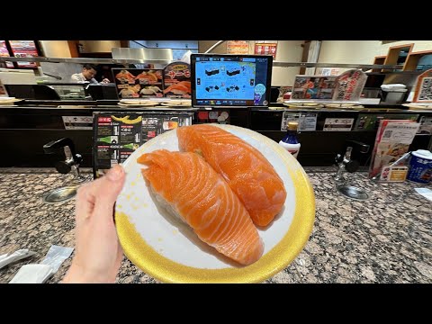 Eating at a Conveyor Belt Sushi Restaurant in japan |"Gatten Sushi" around Tokyo