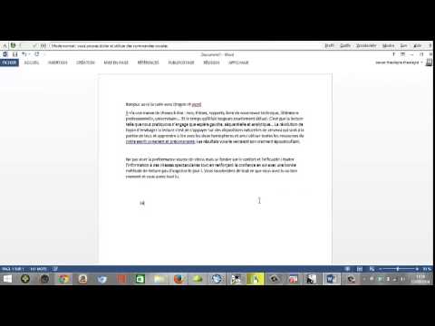 comment traiter un texte sur word