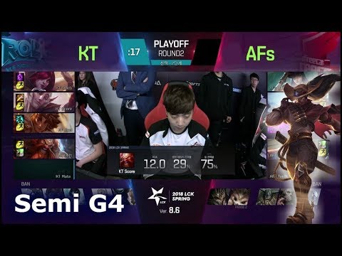 AFS vs KT Game 4 - Semi Finals S8 LCK Spring 2018 Play Offs - Afreeca Freecs vs KT Rolster G4 1080p
